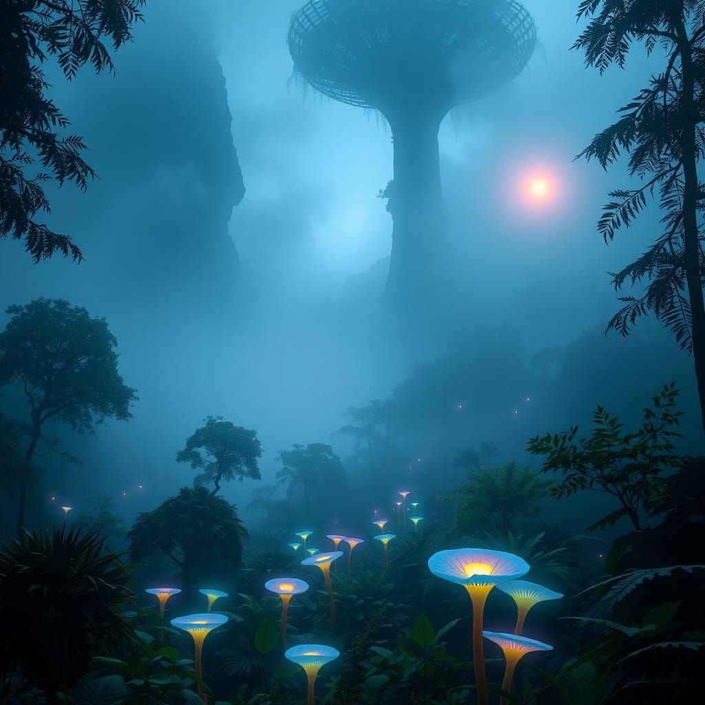 Mystical forest on Pandora planet.