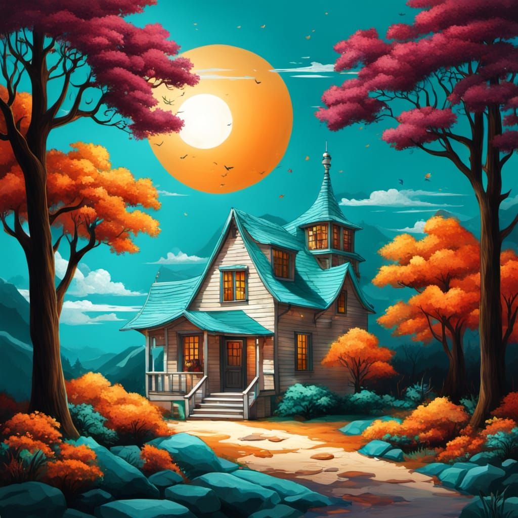 Vibrant Turquoise Abstract