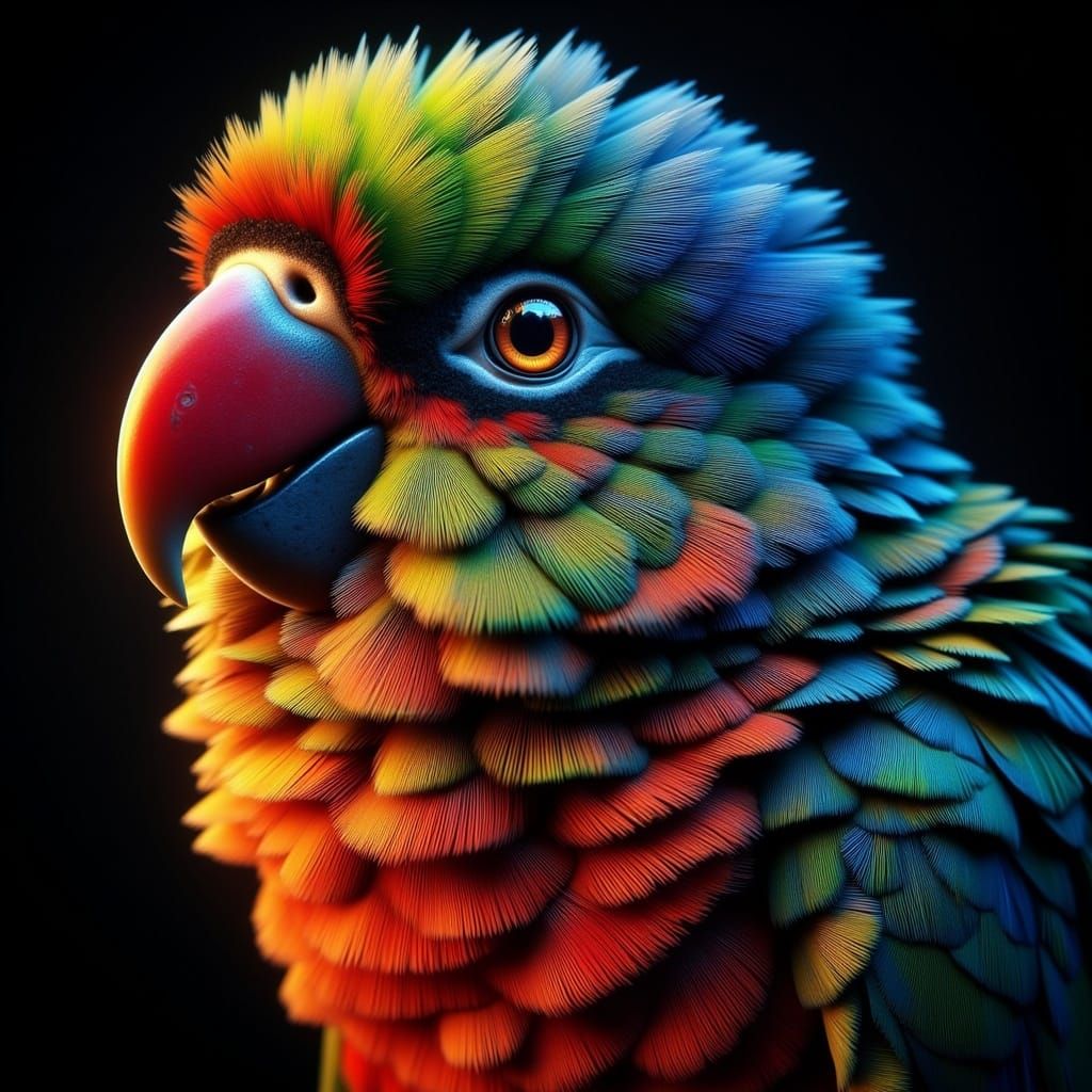 Hyperrealistic Lorikeet Portrait in Stunning 8K Resolution
