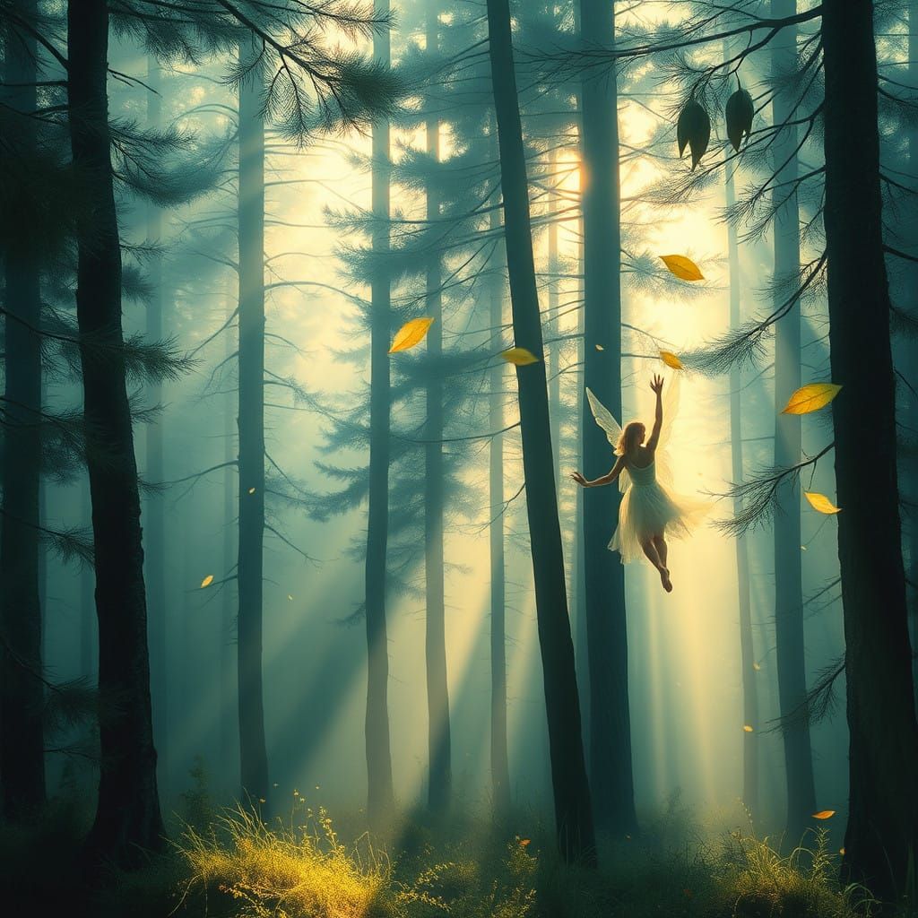 Ancient Woodland Spirits Dance in Enchanted Forest