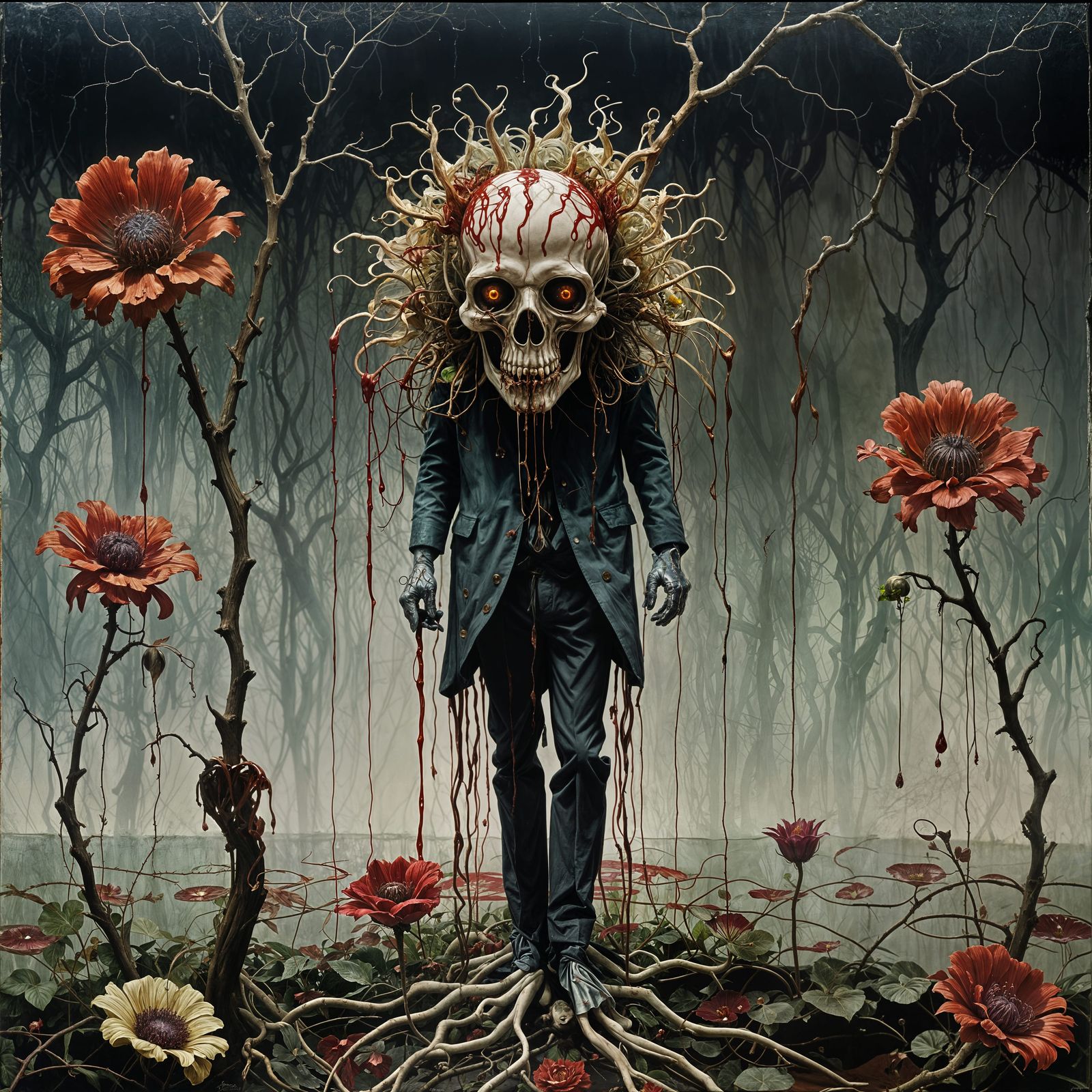 Surreal Bloody Flower's Revenge on Gardener