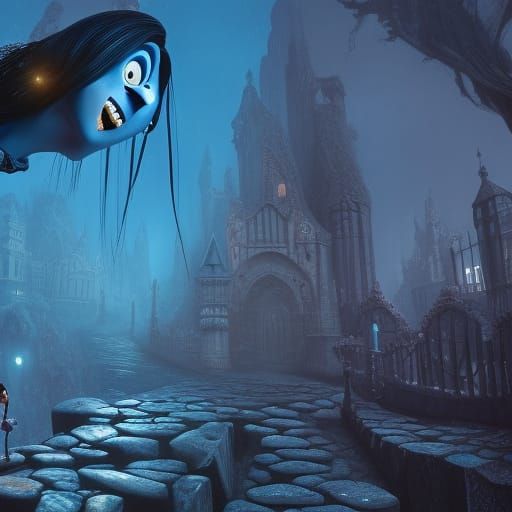 Detailed Matte Painting of Coraline in 8k