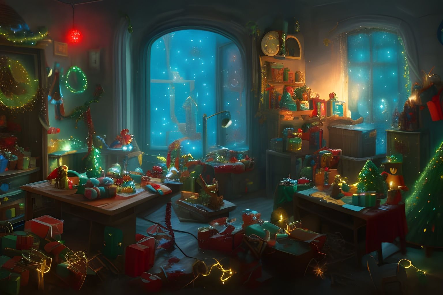Magical Christmas Toys in Santa's Workshop