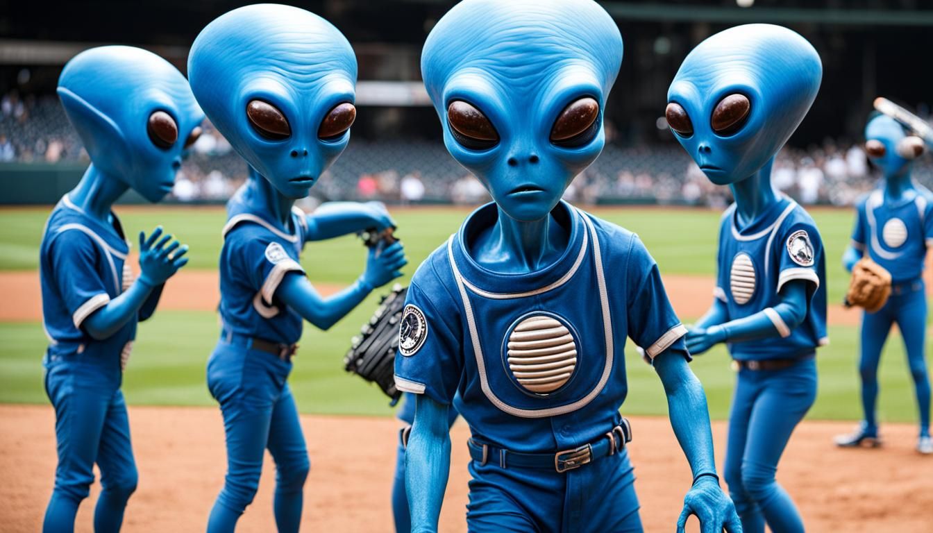 Blue Aliens Baseball Team