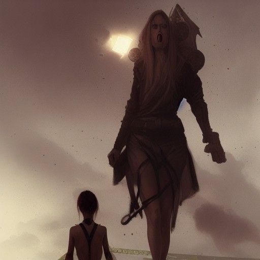 Sinister Femdom Scene in Dark Style