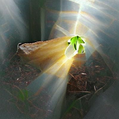 Single Ray of Hope Piercing Darkness