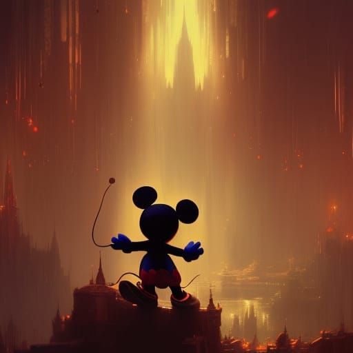 Mickey Mouse in Dark Fantasy Style, 8K
