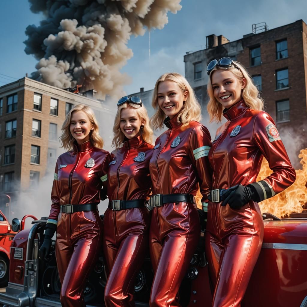 Hyper realistic mode, today, five pretty smiling blondes fro...