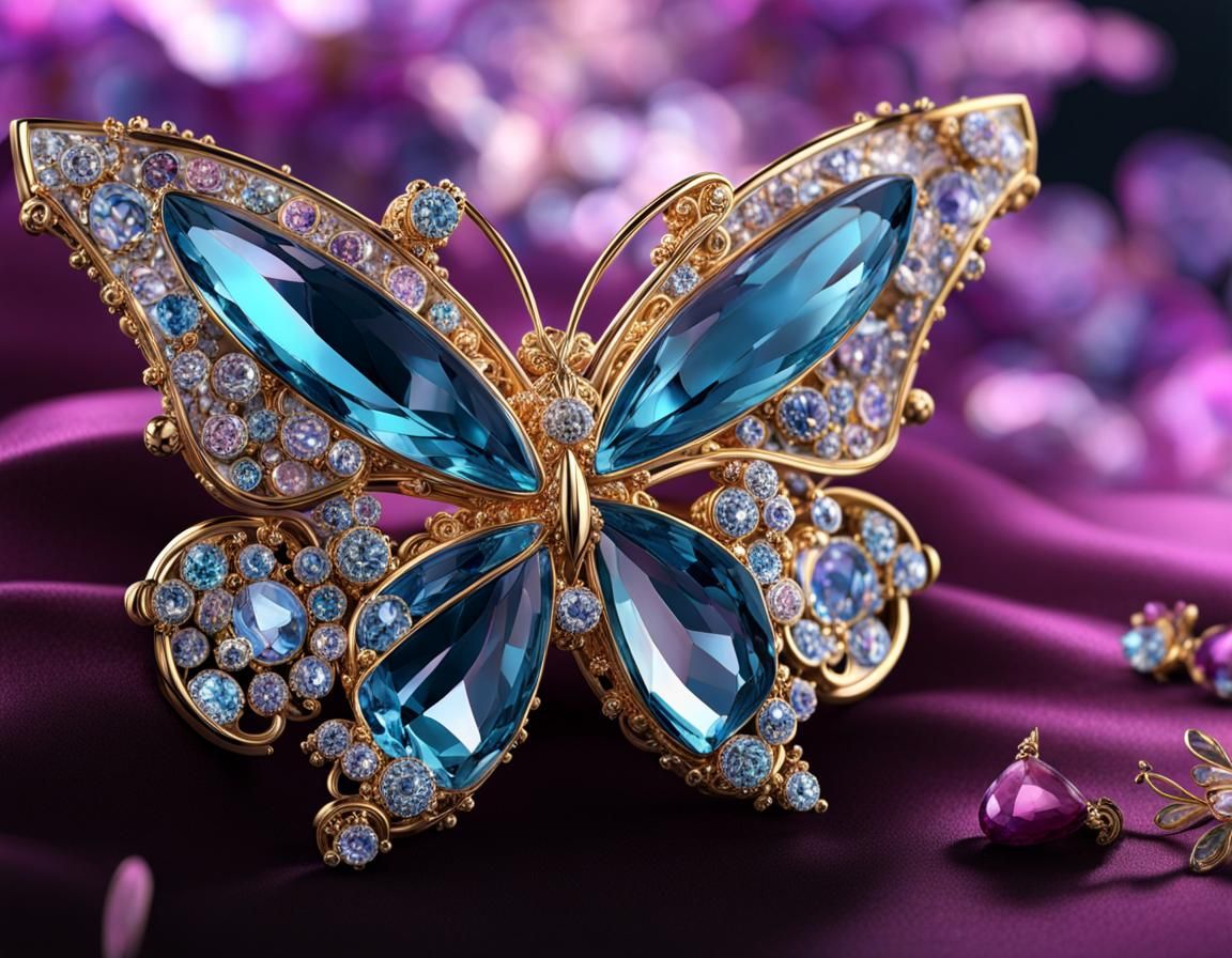 Crystalline Insect Jewelry Collection on Velvet