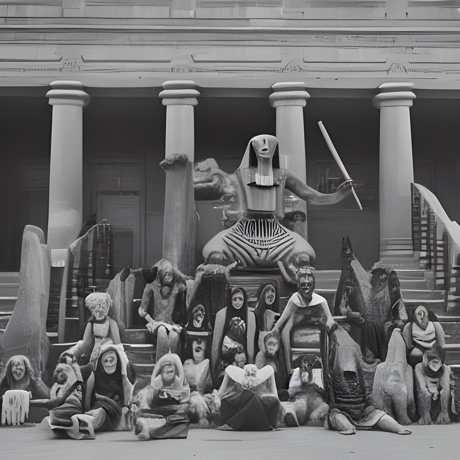 Monsters and Demons School Photo, Digital Matte Painting
