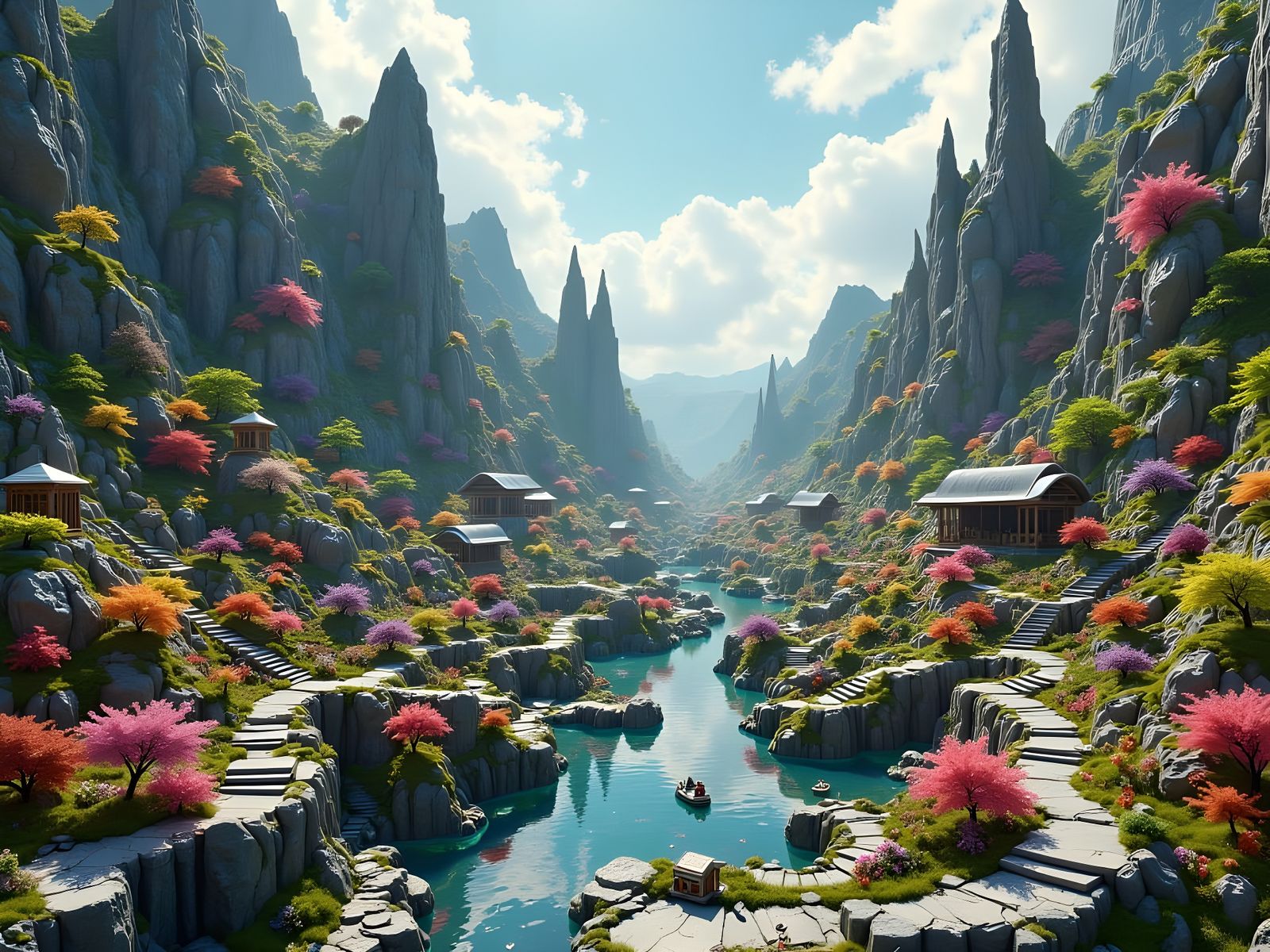 Earth Without Humans: A Detailed Fantasy Landscape