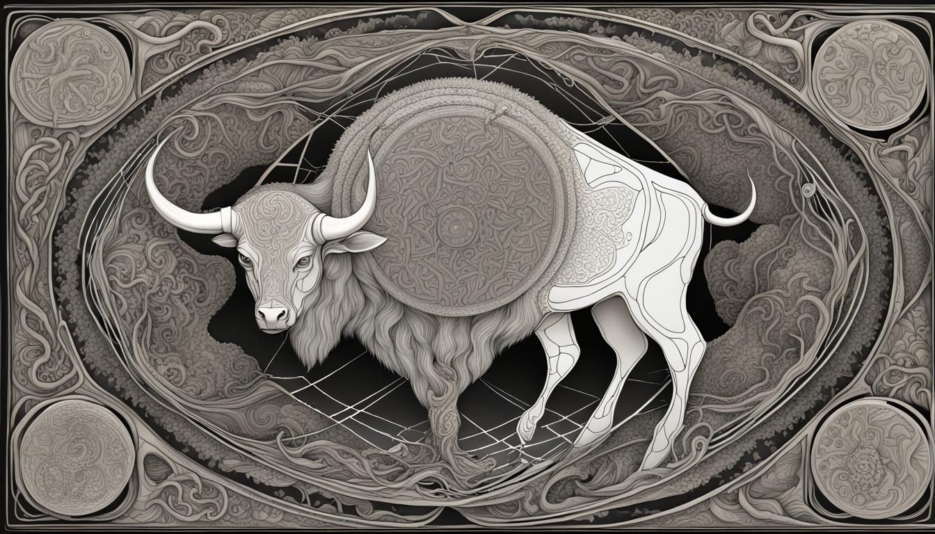 Bison and Fractal Geometry in Technical Diagram