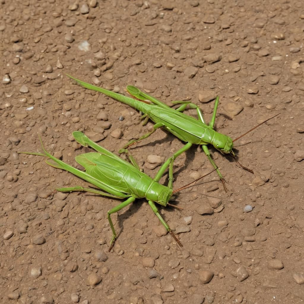 Giant Green Grasshopper with Scorpion Tail