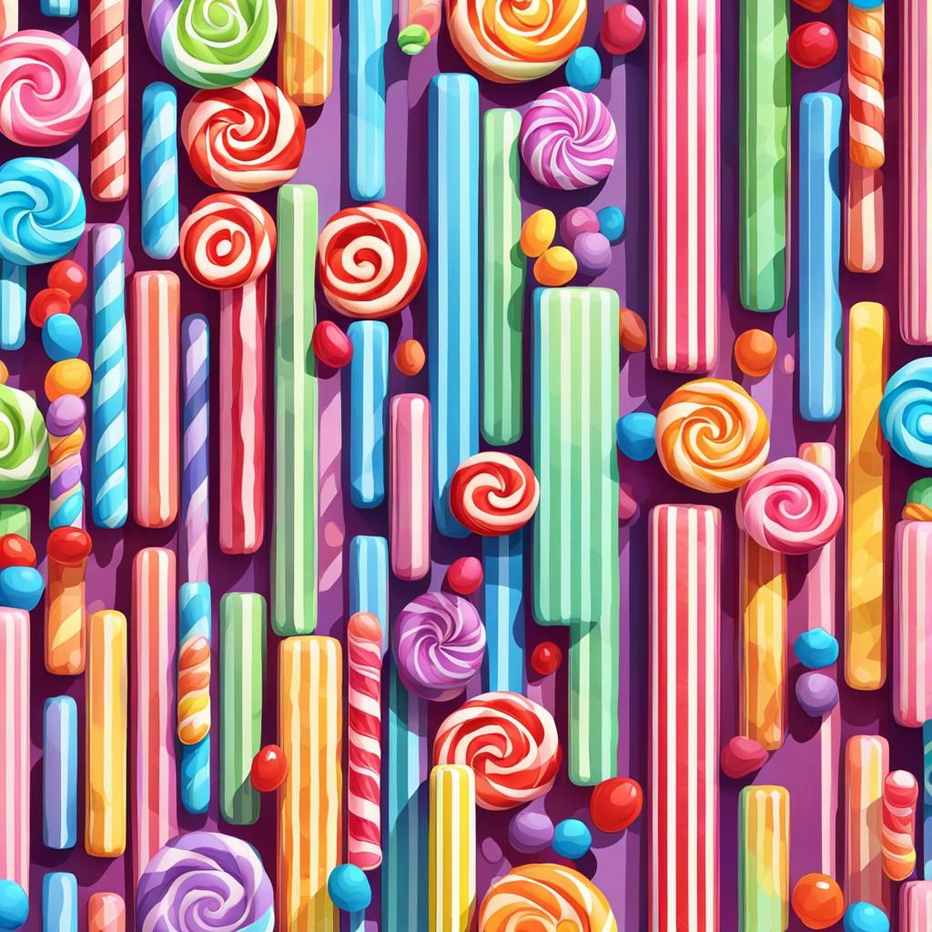 Colorful Abstract Chart in Candy Art Style