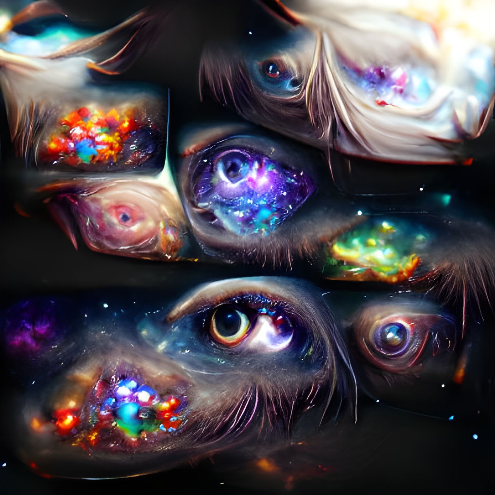 Eyes of the Universe in Cosmic Astral Illustration