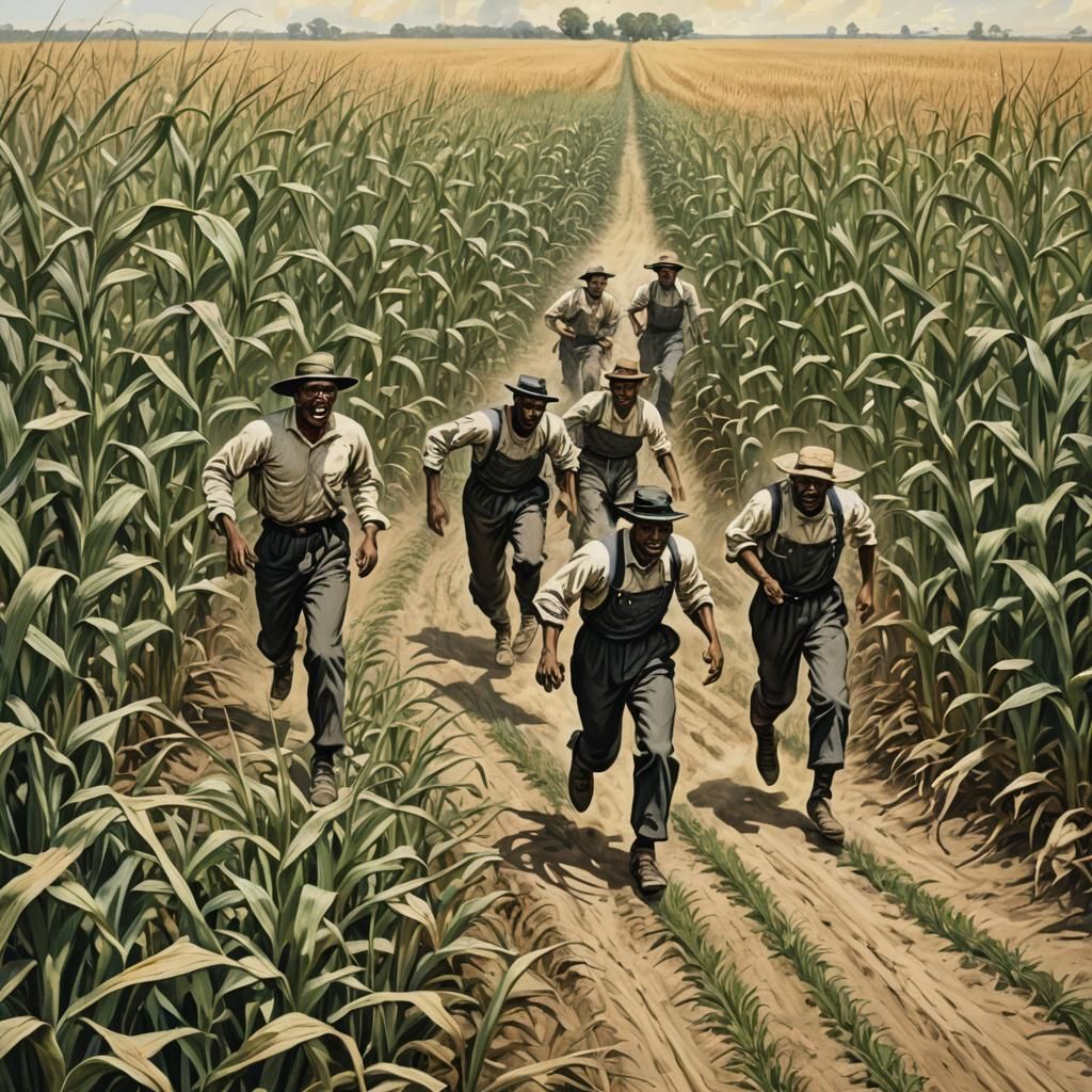 Convicts' Desperate Escape Through Cornfield