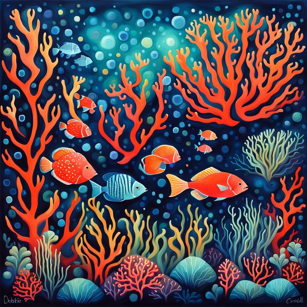 Magic Coral Reef in Dreamy Style
