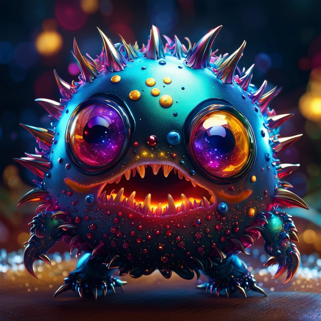 Hyperdetailed Quantum Monster in Macro Photography