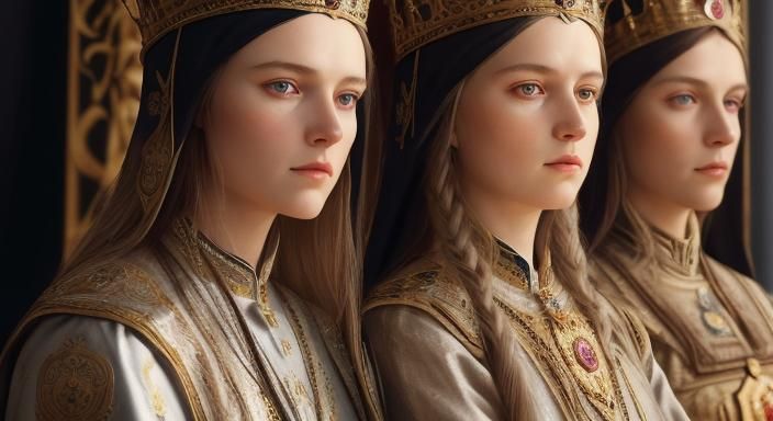 Empress Saint Olga of Kiev: Hyperrealistic Portrait