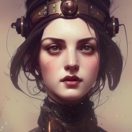 Victorian Steampunk Woman Portrait in 8k Resolution