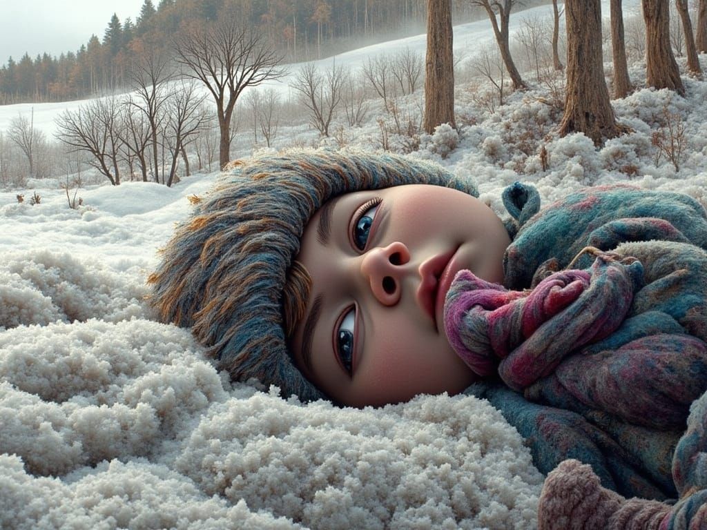 Frozen Stillness: Person Shivering in Subzero Room