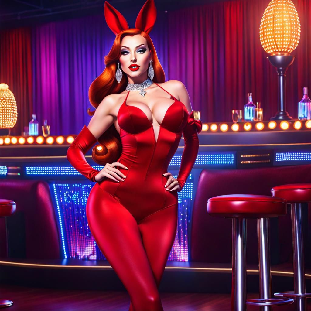 Jessica Rabbit Exotic Dancer Illustration