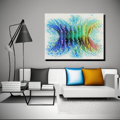 Abstract Diamond Water Painting Art