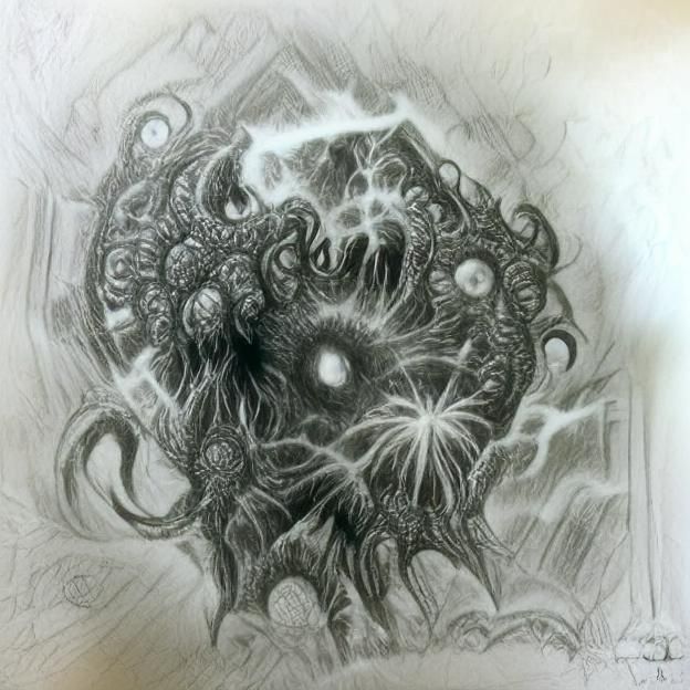 Azathoth: Cosmic Horror in Pencil Sketch