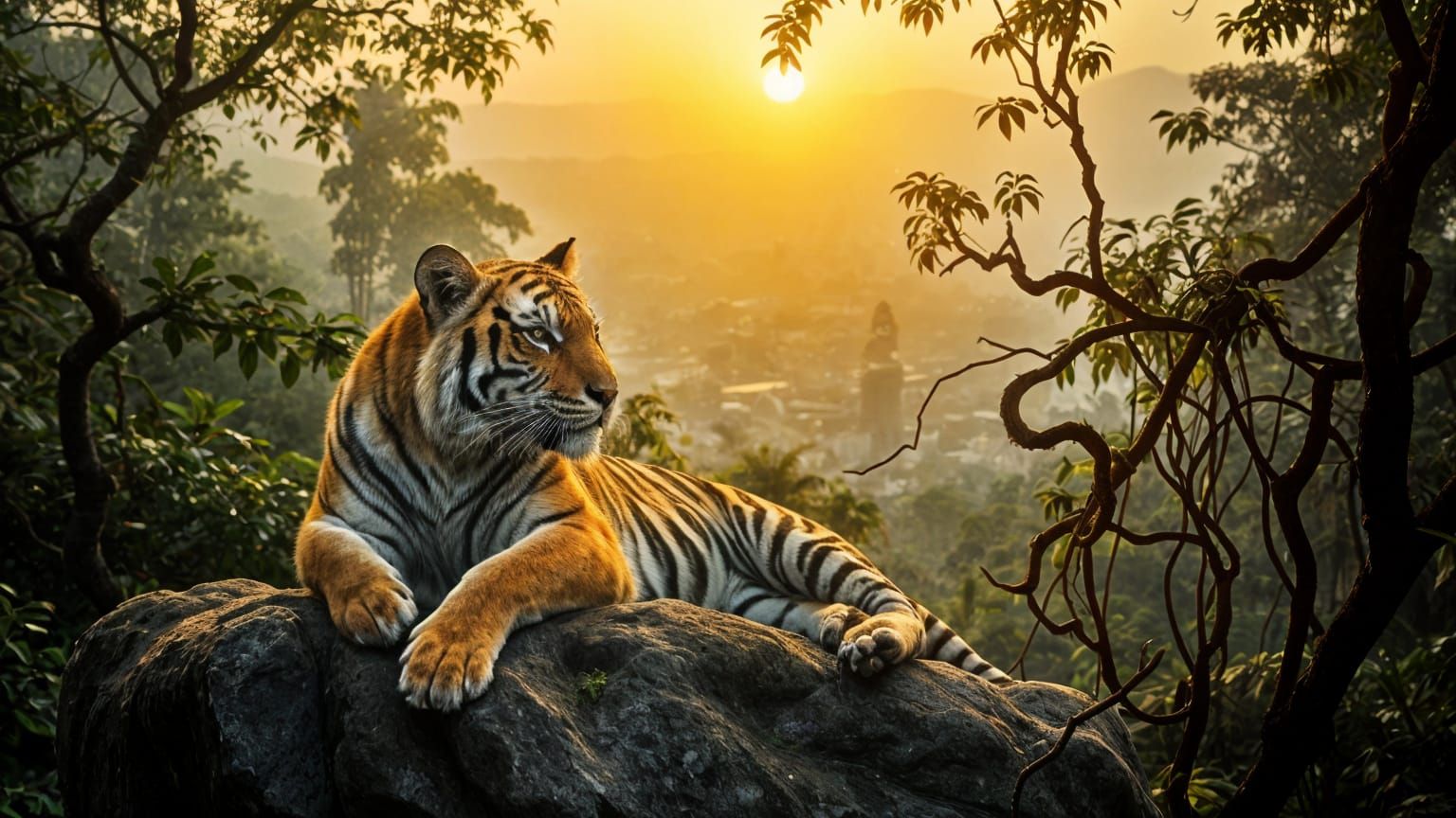 Majestic Tiger Watches City Sunrise in the Jungle