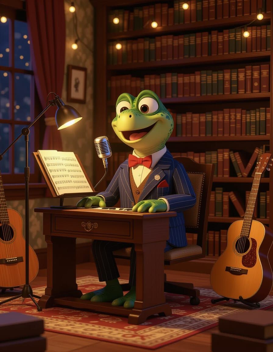 Turtle's Whimsical Tiny Desk Concert, Pixar Style
