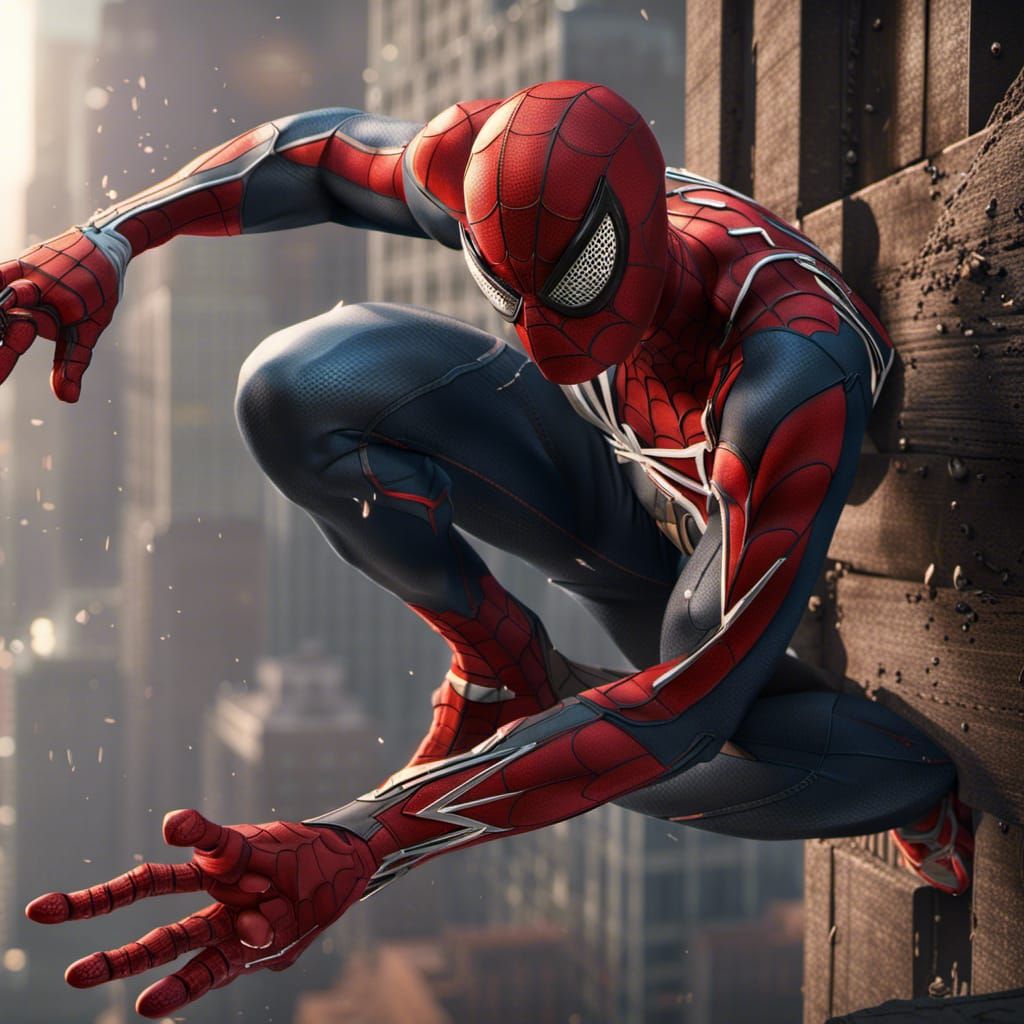 Detailed Spiderman Matte Painting in 8K