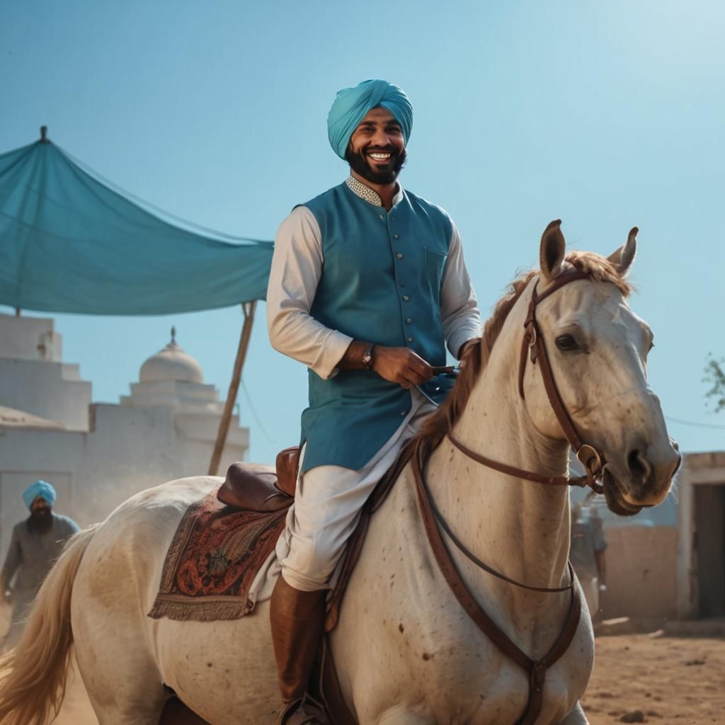 A PUNjabi man laughing at your puns