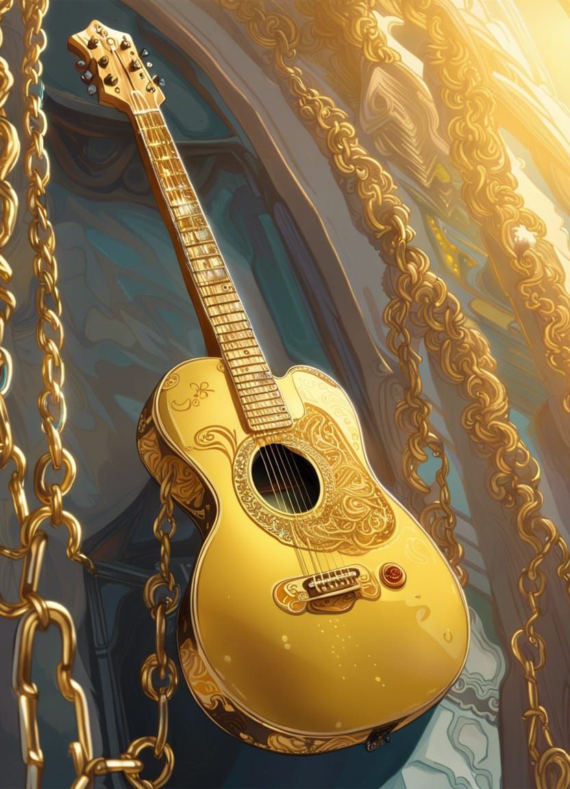 King Guitar with Chains in Rococo Style