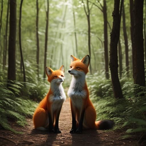 Baby Foxes with Mother: Professional Wildlife Photography