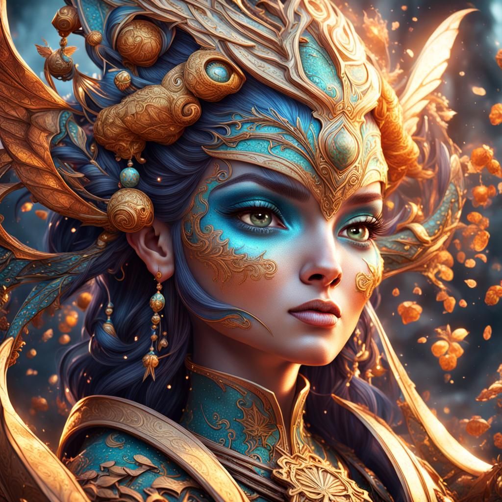 Cute Fairy with a Pretty Face in Fantasy Art