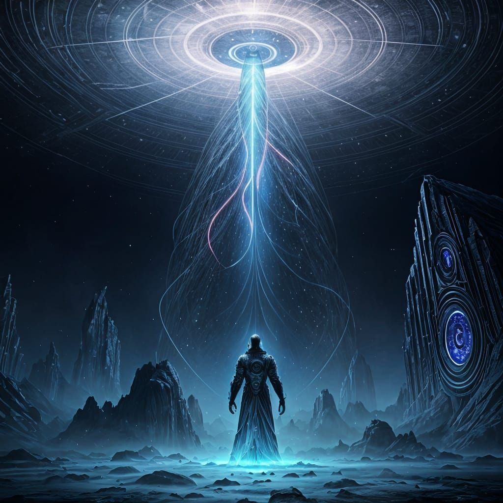 Epic Futurist Odyssey Portal in Surreal Masterpiece Style