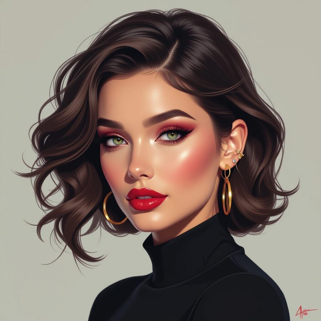 Celebrity Makeup Artist Portrait Concept Art