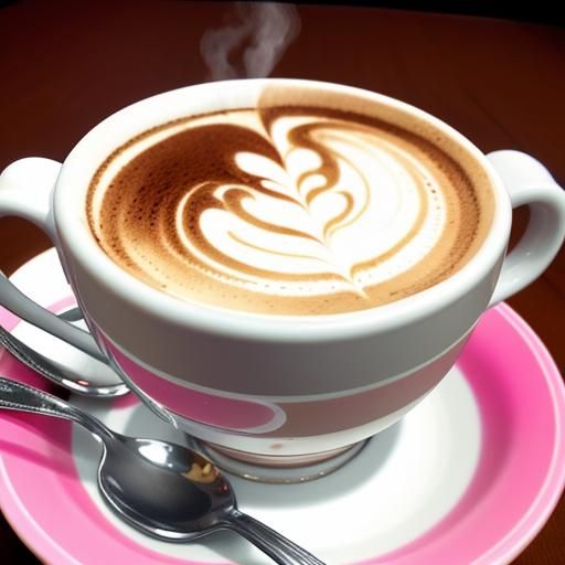 Smiling Coffee Cup: Vibrant Digital Art