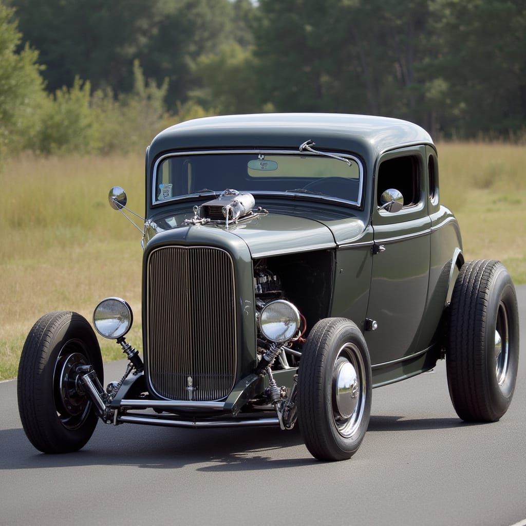 Iconic Low Rider Car with Hydraulic Suspension