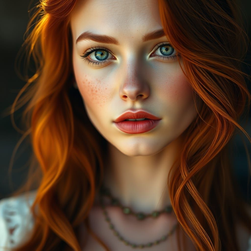 Ethereal Beauty in Hyper-Realistic Portrait