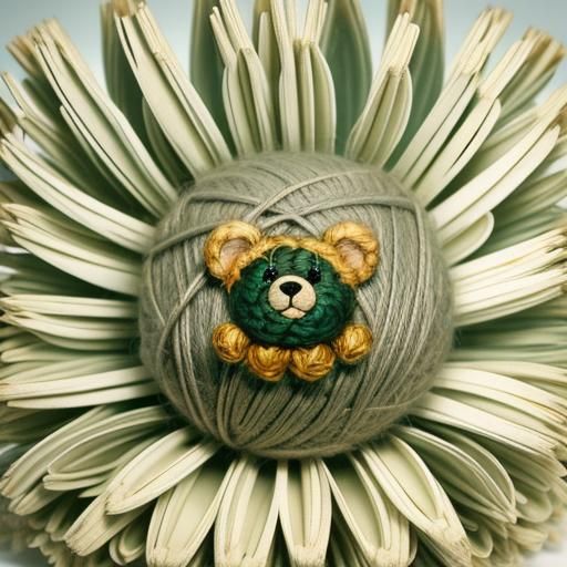 Cute Knitted Baby Teddy Bear with Mohawk