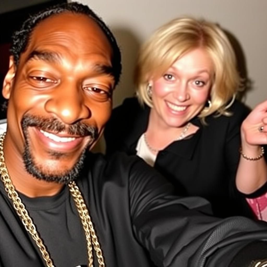 Snoop Dogg with a Martha Stewart with a blunt photobomb? Not