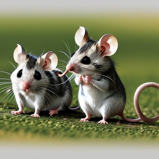 Whimsical Mice Gathering in a Fantastical Setting