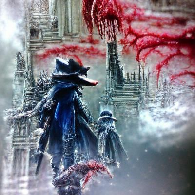 Gothic Cityscape in Dark Fantasy Style