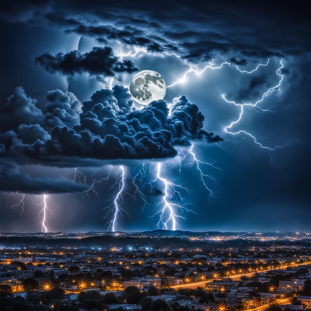 Dream lightning moon