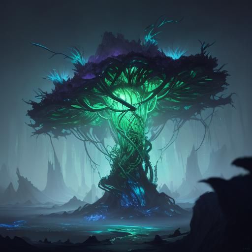 Bioluminescent Creature Breaches Spaceship in Dreamlike Digi...