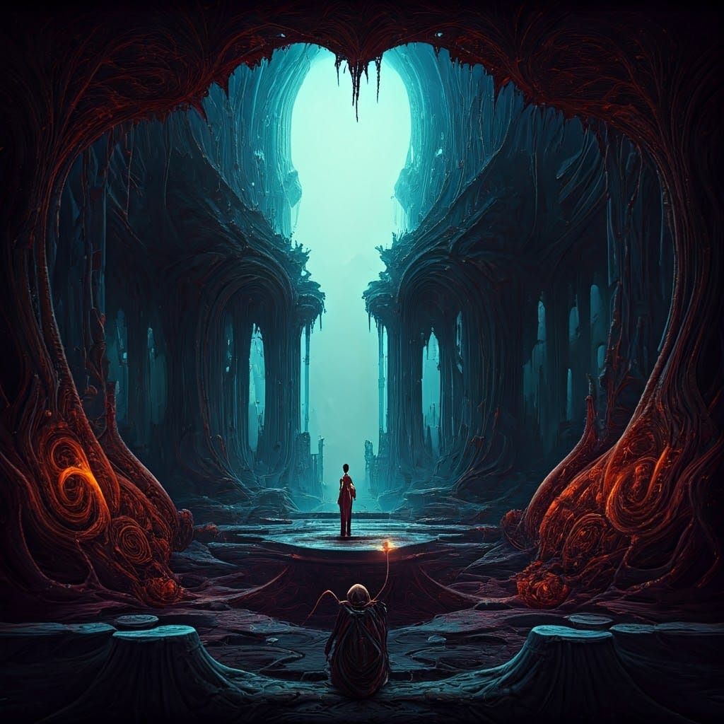 Mystical Dreamscape of the Absurd in ZBrush Style