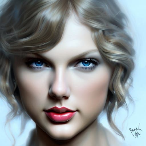 Taylor Swift Portrait in Art Nouveau Style