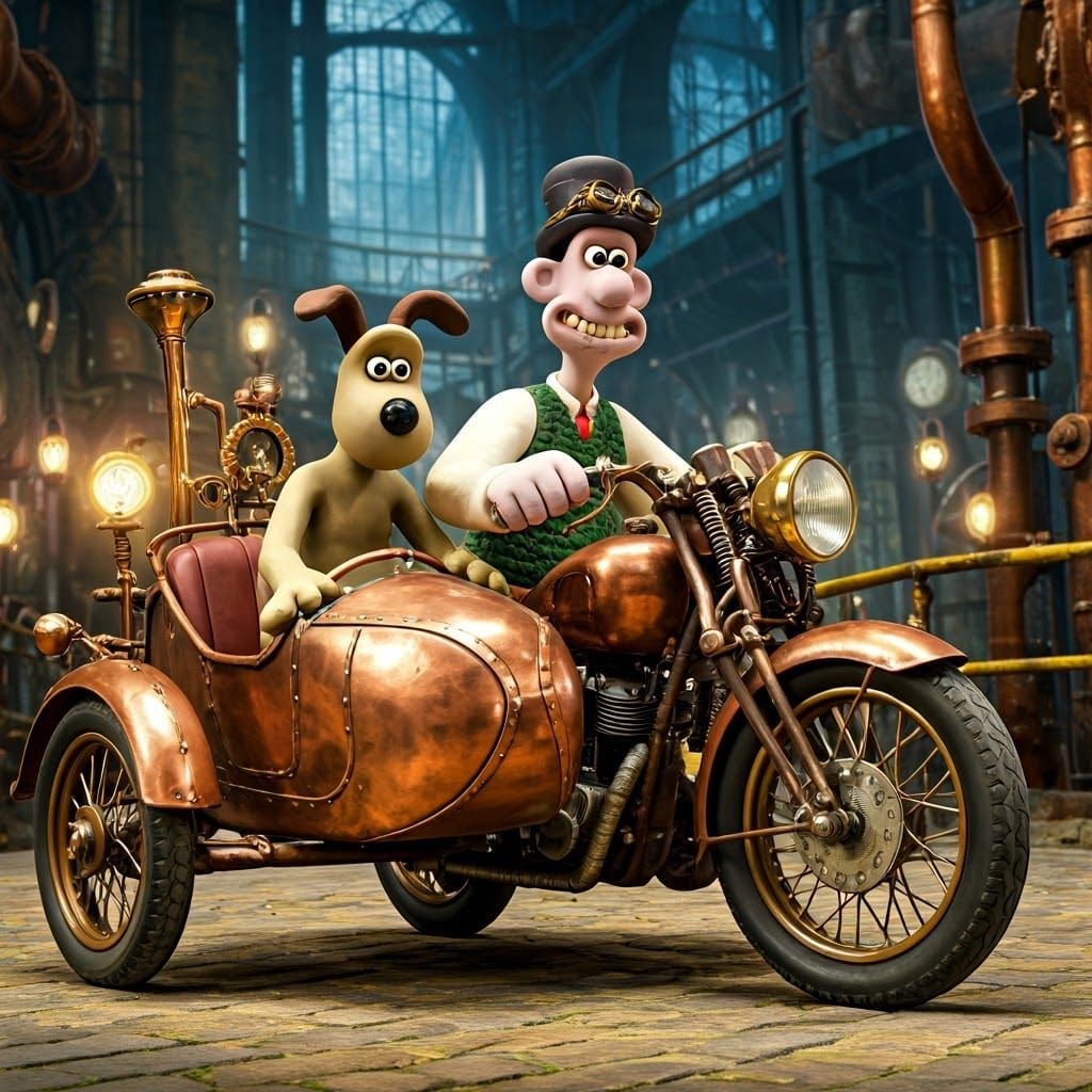 Wallace and Gromit's Steampunk Motorbike Adventure