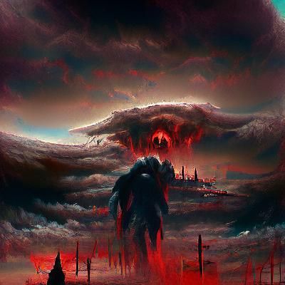 Sinister Apocalypse in Dark Fantasy Style